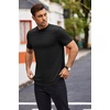 image:imageCOOFANDY Mens T Shirts Casual Short Sleeve Cotton Tee Shirts Hipster Hip Hop Longline TShirt Basic Summer TopsTwo Pack Black  Army Green