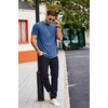 image:imageCOOFANDY Mens T Shirts Casual Short Sleeve Cotton Tee Shirts Hipster Hip Hop Longline TShirt Basic Summer TopsTwo Pack Black  Blue