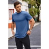 image:imageCOOFANDY Mens T Shirts Casual Short Sleeve Cotton Tee Shirts Hipster Hip Hop Longline TShirt Basic Summer TopsTwo Pack Black  Blue
