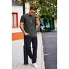 image:imageCOOFANDY Mens T Shirts Casual Short Sleeve Cotton Tee Shirts Hipster Hip Hop Longline TShirt Basic Summer TopsTwo Pack Black  Dark Grey