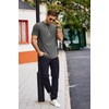 image:imageCOOFANDY Mens T Shirts Casual Short Sleeve Cotton Tee Shirts Hipster Hip Hop Longline TShirt Basic Summer TopsTwo Pack Black  Grey