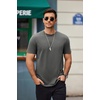 image:imageCOOFANDY Mens T Shirts Casual Short Sleeve Cotton Tee Shirts Hipster Hip Hop Longline TShirt Basic Summer TopsTwo Pack Black  Grey