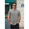 image:imageCOOFANDY Mens T Shirts Casual Short Sleeve Cotton Tee Shirts Hipster Hip Hop Longline TShirt Basic Summer TopsTwo Pack Black  Light Grey