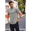 image:imageCOOFANDY Mens T Shirts Casual Short Sleeve Cotton Tee Shirts Hipster Hip Hop Longline TShirt Basic Summer TopsTwo Pack Black  Light Grey