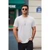 image:imageCOOFANDY Mens T Shirts Casual Short Sleeve Cotton Tee Shirts Hipster Hip Hop Longline TShirt Basic Summer TopsTwo Pack Black  White