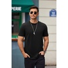 image:imageCOOFANDY Mens T Shirts Casual Short Sleeve Cotton Tee Shirts Hipster Hip Hop Longline TShirt Basic Summer TopsTwo Pack Black  Wine Red