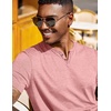 image:imageCOOFANDY Mens T Shirts Short Sleeve Casual V Neck TShirt Soft Notch Neck Tee Classic Plain ShirtsPink