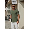 image:imageCOOFANDY Mens T Shirts Short Sleeve Classic V Neck TShirt Casual Summer Basic Tee ShirtArmy Green