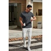 image:imageCOOFANDY Mens T Shirts Short Sleeve Classic V Neck TShirt Casual Summer Basic Tee ShirtDark Grey