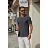 image:imageCOOFANDY Mens T Shirts Short Sleeve Classic V Neck TShirt Casual Summer Basic Tee ShirtDark Grey