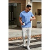 image:imageCOOFANDY Mens T Shirts Short Sleeve Classic V Neck TShirt Casual Summer Basic Tee ShirtLight Blue