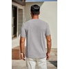 image:imageCOOFANDY Mens T Shirts Short Sleeve Classic V Neck TShirt Casual Summer Basic Tee ShirtLight Grey
