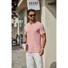 image:imageCOOFANDY Mens T Shirts Short Sleeve Classic V Neck TShirt Casual Summer Basic Tee ShirtPink