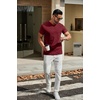 image:imageCOOFANDY Mens T Shirts Short Sleeve Classic V Neck TShirt Casual Summer Basic Tee ShirtWine Red