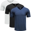 image:imageCOOFANDY Mens T Shirts Short Sleeve Classic V Neck TShirt Casual Summer Basic Tee ShirtYblackWhiteNavy Blue3 Pack