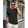 image:imageCOOFANDY Mens T Shirts Short Sleeve Soft Crew Neck Lightweight Tee Shirts Casual Summer Basic TopsAblack