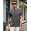 image:imageCOOFANDY Mens T Shirts Short Sleeve Soft Crew Neck Lightweight Tee Shirts Casual Summer Basic TopsAdark Grey