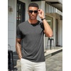 image:imageCOOFANDY Mens T Shirts Short Sleeve Soft Crew Neck Lightweight Tee Shirts Casual Summer Basic TopsAdark Grey