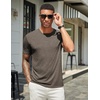 image:imageCOOFANDY Mens T Shirts Short Sleeve Soft Crew Neck Lightweight Tee Shirts Casual Summer Basic TopsBrown