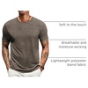 image:imageCOOFANDY Mens T Shirts Short Sleeve Soft Crew Neck Lightweight Tee Shirts Casual Summer Basic TopsBrown