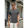 image:imageCOOFANDY Mens T Shirts Short Sleeve Soft Crew Neck Lightweight Tee Shirts Casual Summer Basic TopsC BlackDark GreyWhite 3 Pack