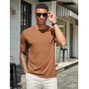 image:imageCOOFANDY Mens T Shirts Short Sleeve Soft Crew Neck Lightweight Tee Shirts Casual Summer Basic TopsCaramel