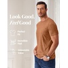image:imageCOOFANDY Mens T Shirts Short Sleeve Soft Crew Neck Lightweight Tee Shirts Casual Summer Basic TopsCaramel
