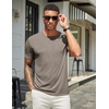 image:imageCOOFANDY Mens T Shirts Short Sleeve Soft Crew Neck Lightweight Tee Shirts Casual Summer Basic TopsDark Khaki