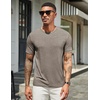 image:imageCOOFANDY Mens T Shirts Short Sleeve Soft Crew Neck Lightweight Tee Shirts Casual Summer Basic TopsDark Khaki