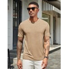 image:imageCOOFANDY Mens T Shirts Short Sleeve Soft Crew Neck Lightweight Tee Shirts Casual Summer Basic TopsLight Khaki