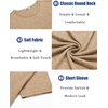 image:imageCOOFANDY Mens T Shirts Short Sleeve Soft Crew Neck Lightweight Tee Shirts Casual Summer Basic TopsLight Khaki