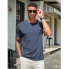 image:imageCOOFANDY Mens T Shirts Short Sleeve Soft Crew Neck Lightweight Tee Shirts Casual Summer Basic TopsNavy Blue