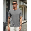 image:imageCOOFANDY Mens T Shirts Short Sleeve Soft Crew Neck Lightweight Tee Shirts Casual Summer Basic TopsW BlackGrey 2 Pack