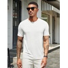 image:imageCOOFANDY Mens T Shirts Short Sleeve Soft Crew Neck Lightweight Tee Shirts Casual Summer Basic TopsW WhiteWhite 2 Pack