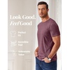 image:imageCOOFANDY Mens T Shirts Short Sleeve Soft Crew Neck Lightweight Tee Shirts Casual Summer Basic TopsWine Red