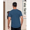 image:imageCOOFANDY Mens TShirts Henley Short Sleeve Cotton Shirts Button Tee Tops  COOFANDYBlue