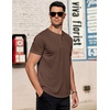 image:imageCOOFANDY Mens TShirts Henley Short Sleeve Cotton Shirts Button Tee Tops  COOFANDYBrown