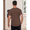 image:imageCOOFANDY Mens TShirts Henley Short Sleeve Cotton Shirts Button Tee Tops  COOFANDYBrown