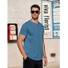 image:imageCOOFANDY Mens TShirts Henley Short Sleeve Cotton Shirts Button Tee Tops  COOFANDYCaptains Blue