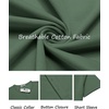 image:imageCOOFANDY Mens TShirts Henley Short Sleeve Cotton Shirts Button Tee Tops  COOFANDYDark Green