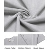image:imageCOOFANDY Mens TShirts Henley Short Sleeve Cotton Shirts Button Tee Tops  COOFANDYGrey