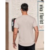 image:imageCOOFANDY Mens TShirts Henley Short Sleeve Cotton Shirts Button Tee Tops  COOFANDYKhaki