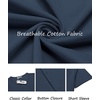 image:imageCOOFANDY Mens TShirts Henley Short Sleeve Cotton Shirts Button Tee Tops  COOFANDYNavy Blue