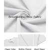 image:imageCOOFANDY Mens TShirts Henley Short Sleeve Cotton Shirts Button Tee Tops  COOFANDYWhite