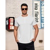 image:imageCOOFANDY Mens TShirts Henley Short Sleeve Cotton Shirts Button Tee Tops  COOFANDYWhite