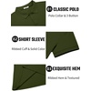 image:imageCOOFANDY Mens Textured Polo Shirts Short Sleeve Slim Fit Casual Button Polo TShirt Summer Collared Golf ShirtArmy Green
