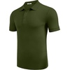 image:imageCOOFANDY Mens Textured Polo Shirts Short Sleeve Slim Fit Casual Button Polo TShirt Summer Collared Golf ShirtArmy Green