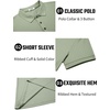 image:imageCOOFANDY Mens Textured Polo Shirts Short Sleeve Slim Fit Casual Button Polo TShirt Summer Collared Golf ShirtBlight Green