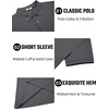 image:imageCOOFANDY Mens Textured Polo Shirts Short Sleeve Slim Fit Casual Button Polo TShirt Summer Collared Golf ShirtCharcoal Grey