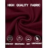 image:imageCOOFANDY Mens Textured Polo Shirts Short Sleeve Slim Fit Casual Button Polo TShirt Summer Collared Golf ShirtDark Red